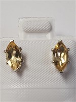 SILVER CITRINE EARRINGS