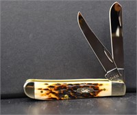 BNIB Case amber bone peach jig mini trapper knife