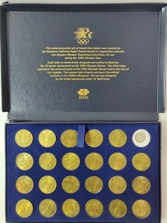 Games of 23rd Olympiad Los Angeles 1984 Coin Set