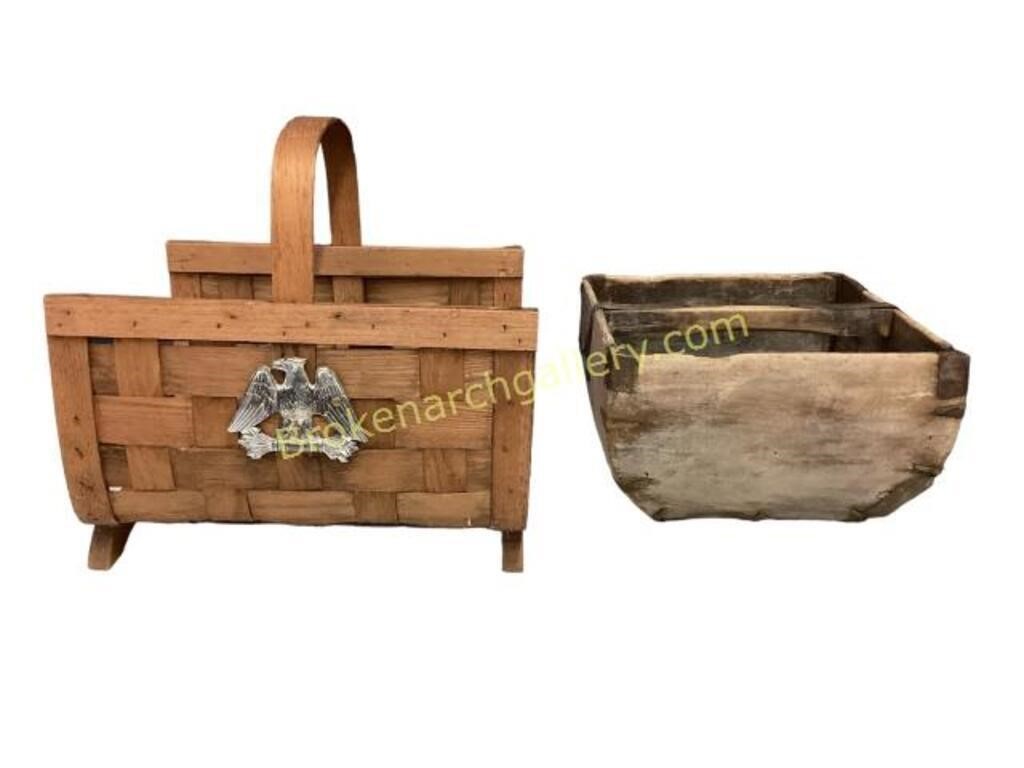 Log Holder, Asian Rice Bucket