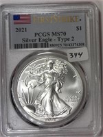 2021 PCGS Type 2 MS70 American Silver Eagle