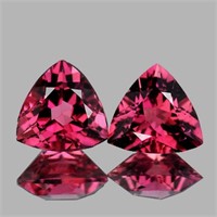 Natural Trillion Pink Tourmaline Pair {Flawless-VV