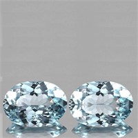 Natural Light Sky Blue Aquamarine Pair [Flawless-V