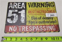 Area 51 Metal Sign