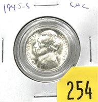 1945-S Jefferson nickel