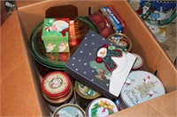 Christmas Tins, Linens, and Wrapping