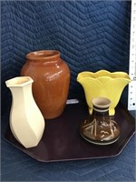 Vintage Ceramic Vases Lot of 4 Southwester