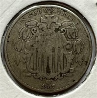 1867 United States Shield Nickel