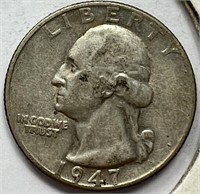 1947-D Silver Washington Quarter