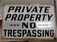 Porcelain "Private Property" Sign