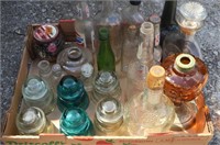 Large assortment of bottles, insulators & more
