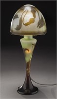 Galle cameo art glass table lamp