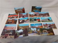 18 Covered Bridge Postcards Unused
