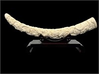 Imitation Ivory Elephant Tusk Decor - Polyresin
