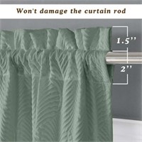 2 x 42 x 96  42x96in  OVZME Ivy Textured Curtains