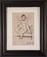 Original in the Manner of Diego Rivera Nude