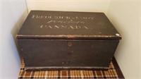 ANTIQUE PAINTED WOOD TRUNK