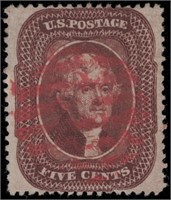 US stamp #30A Used VF+ sound with red xcls CV $365