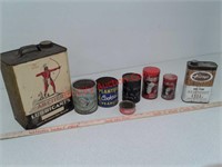 Vintage and other advertising cans - Planters