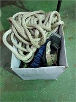 LOT OF ROPE AND SAFETY HARNESSES