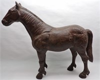 Large Heavy Cast Iron Horse: 16" Tall 19" Long