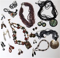 Abalone, Beaded & Art Glass Jewelry