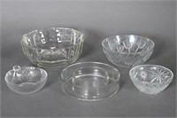 Vintage Glass Serving Bowls