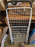 White metal folding grocery cart - looks new