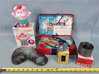 Vintage Slinkys, Skipping Rabbit, & Nurse Set