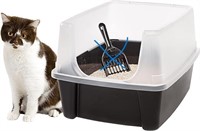 *USA Open Top Cat Litter Tray & Scatter Shield