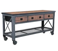 Rolling Workbench Cabinet & Wood Top retail $718