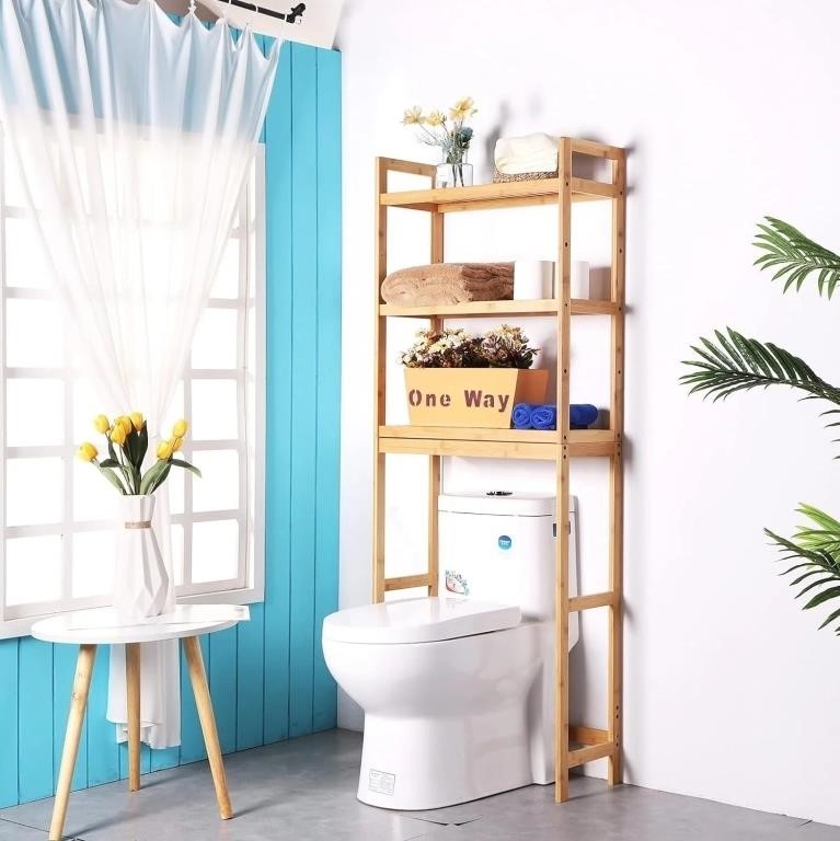 E4314  ALSO GO Homemart 3-Tier Bamboo Toilet Organ