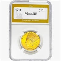 1911 $10 Gold Eagle PGA MS65