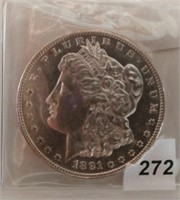 1891 Silver Moran Dollar, nice