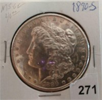 1890S Silver Morgan Dollar, nice