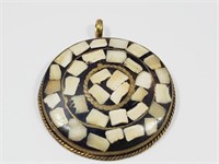 Brass Backed Pendant