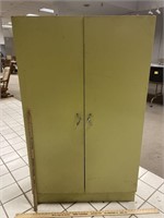 Lime green storage cabinet