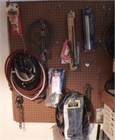wire, air hoses, parts, antenna, contents of