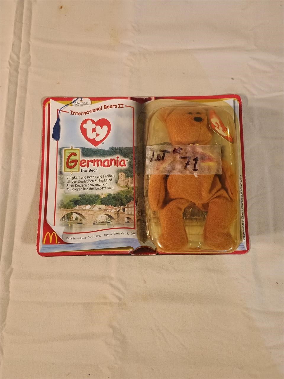 McDonalds Ty Germania The Bear Happy Meal Toy