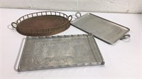 3 Metal Trays M10C