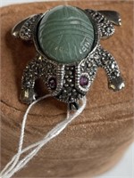 Sterling frog pin