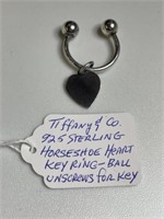 Tiffany Co. 925 heart key ring