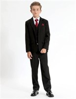 $70-SIZE 8 A&J DESIGN BOYS 7-PIECE FORMAL SUIT SET