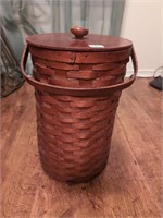 Basket wastebasket or cooler w lid and handle