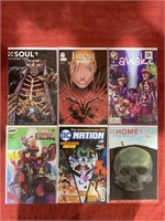 6 bagged and backed comics