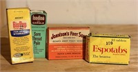 4 Pc Vintage Medicine Lot