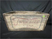 VINTAGE TWIN SIZE COLA DRINK WOOD CRATE