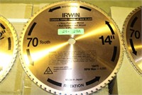 Irwin 14" x 70T Carbide Saw Blade - NOS