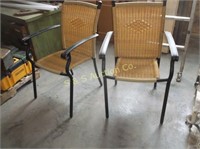 2 -wicker & steel chairs