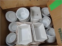 Large Box of Porcelaine Apilco Small Dishes